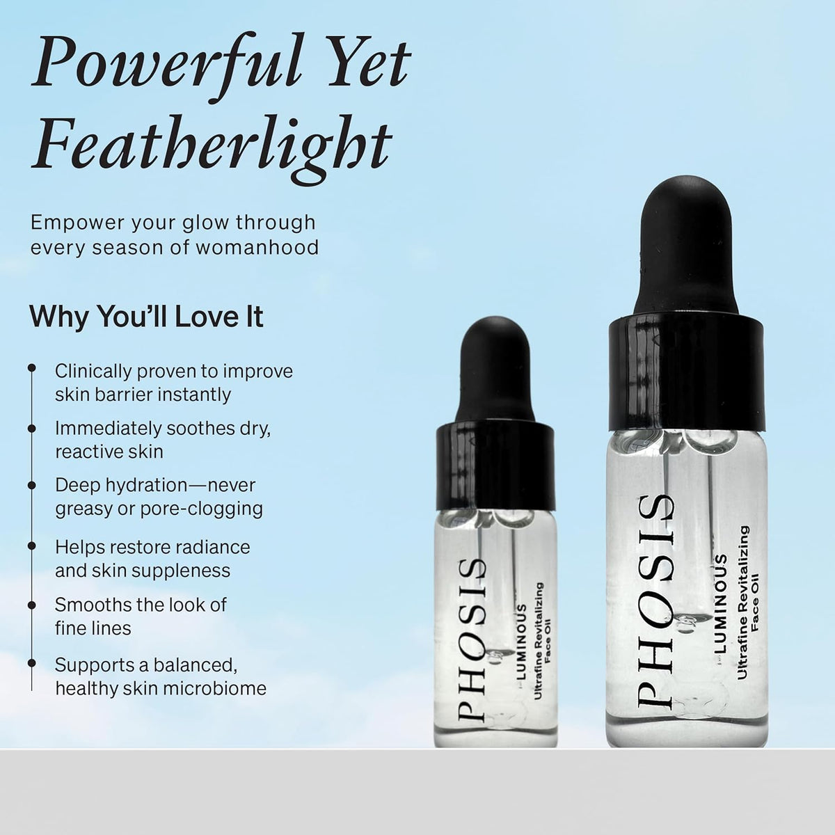 Luminous Ultrafine Revitalizing Face Oil for Women – Lightweight Facial Glow Elixir with Sea