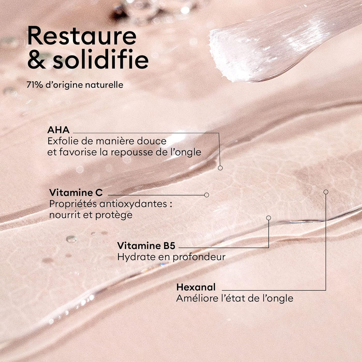 MANUCURIST - S.O.S. Base Coat - Enriched with Vitamins C and B5 - Nail Fortifier - Repairs and