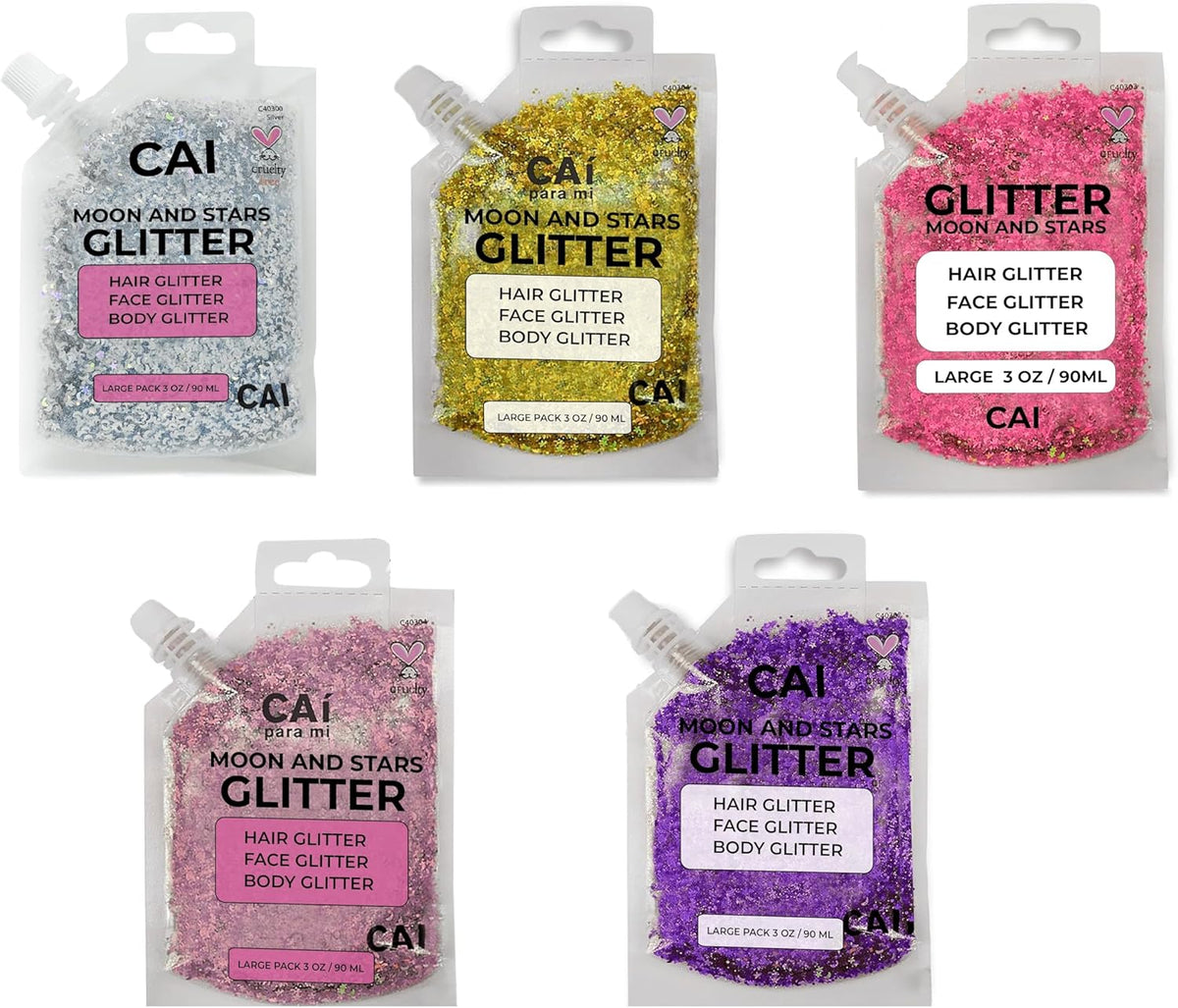Face, Body & Hair Glitter Gel – Halloween Glitter for Kids and Women – 3 Oz Cosmetic-Grade Gel