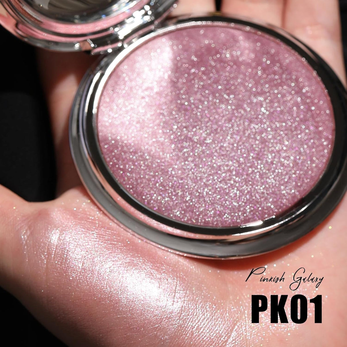 FOCALLURE Shimmer Face Highlighter Makeup Powder, Gel to Powder Glow Finish, Leaving a Lightweight