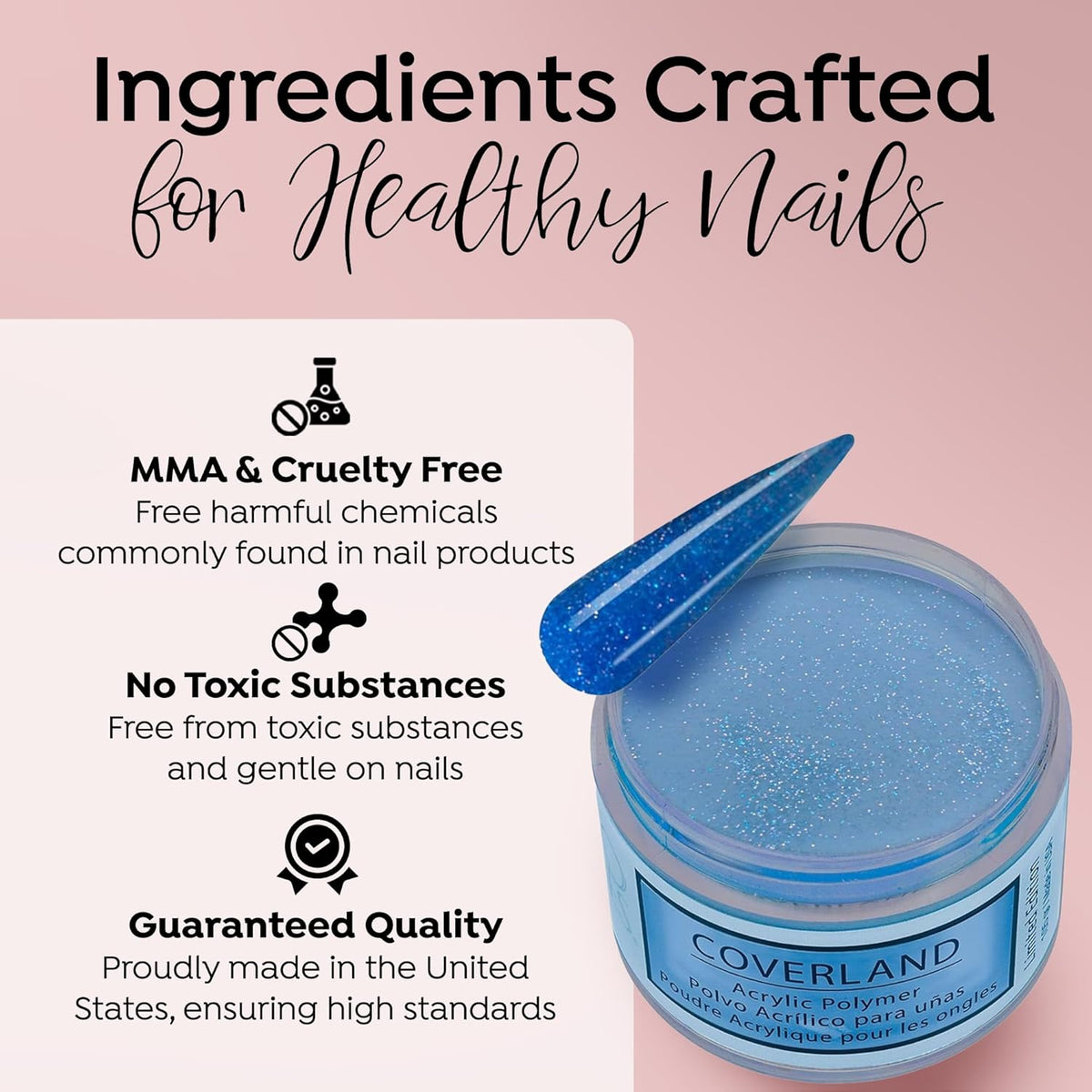 Tones Coverland Acrylic Nail Powder "Miss Independent" - Limited Edition Acrylic Powder for Nail