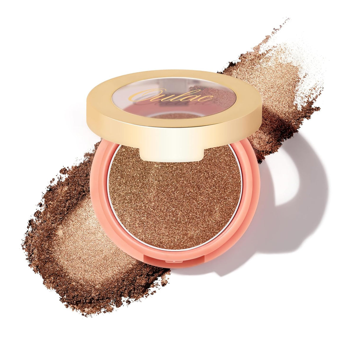 Oulac Blush Bronze Shimmer Powder 2 in 1|Creamy Texture Powdery Blush|Tanning Color Finish| High