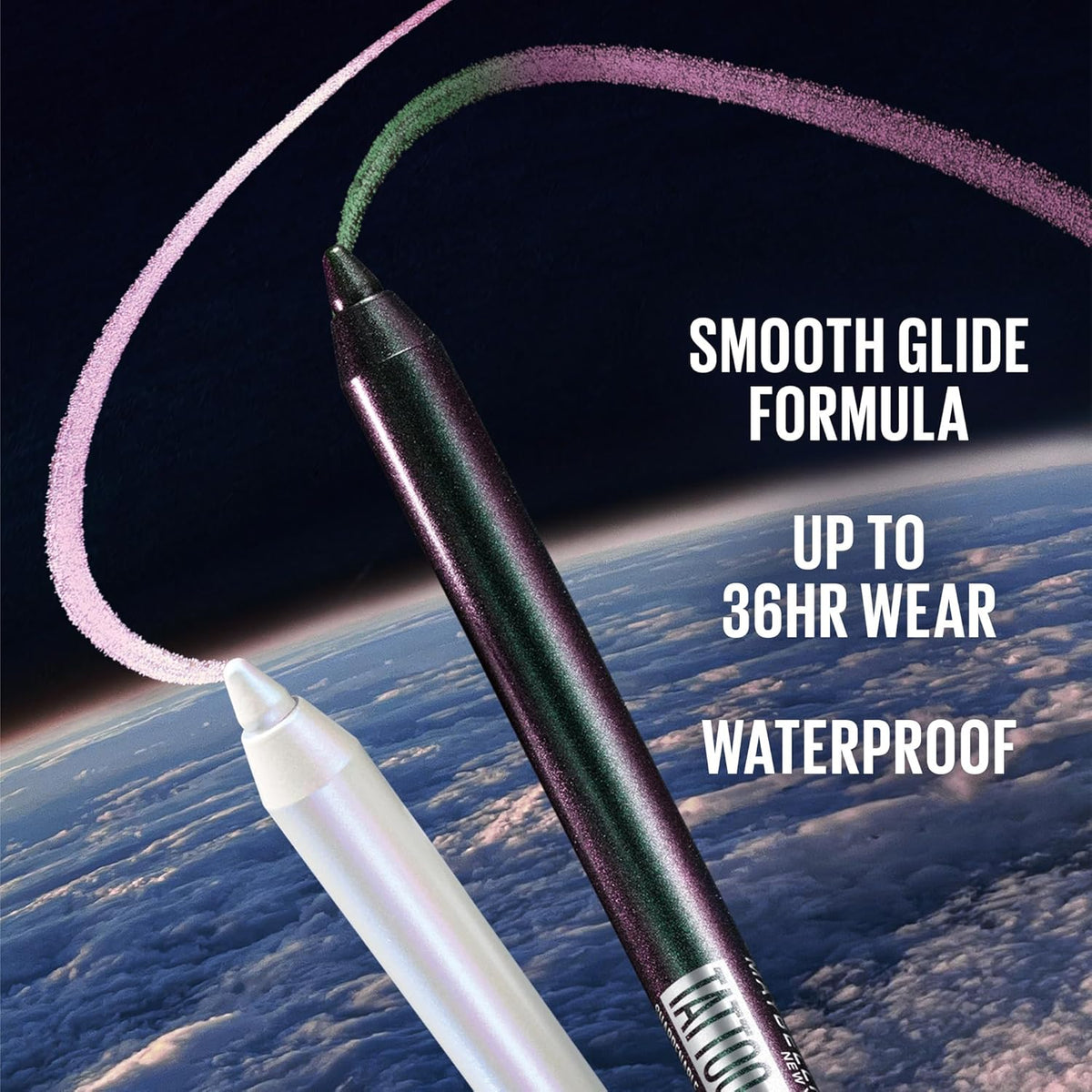 MAYBELLINE Tattoo Studio Long-Lasting Sharpenable Eyeliner Pencil, Glide on Smooth Gel Pigments
