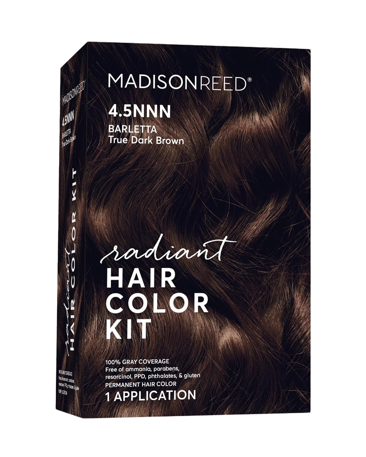 Madison Reed Radiant Hair Color Kit | 4.5NNN Darkest Brown with Warm Tones (Barletta Brown) 100%