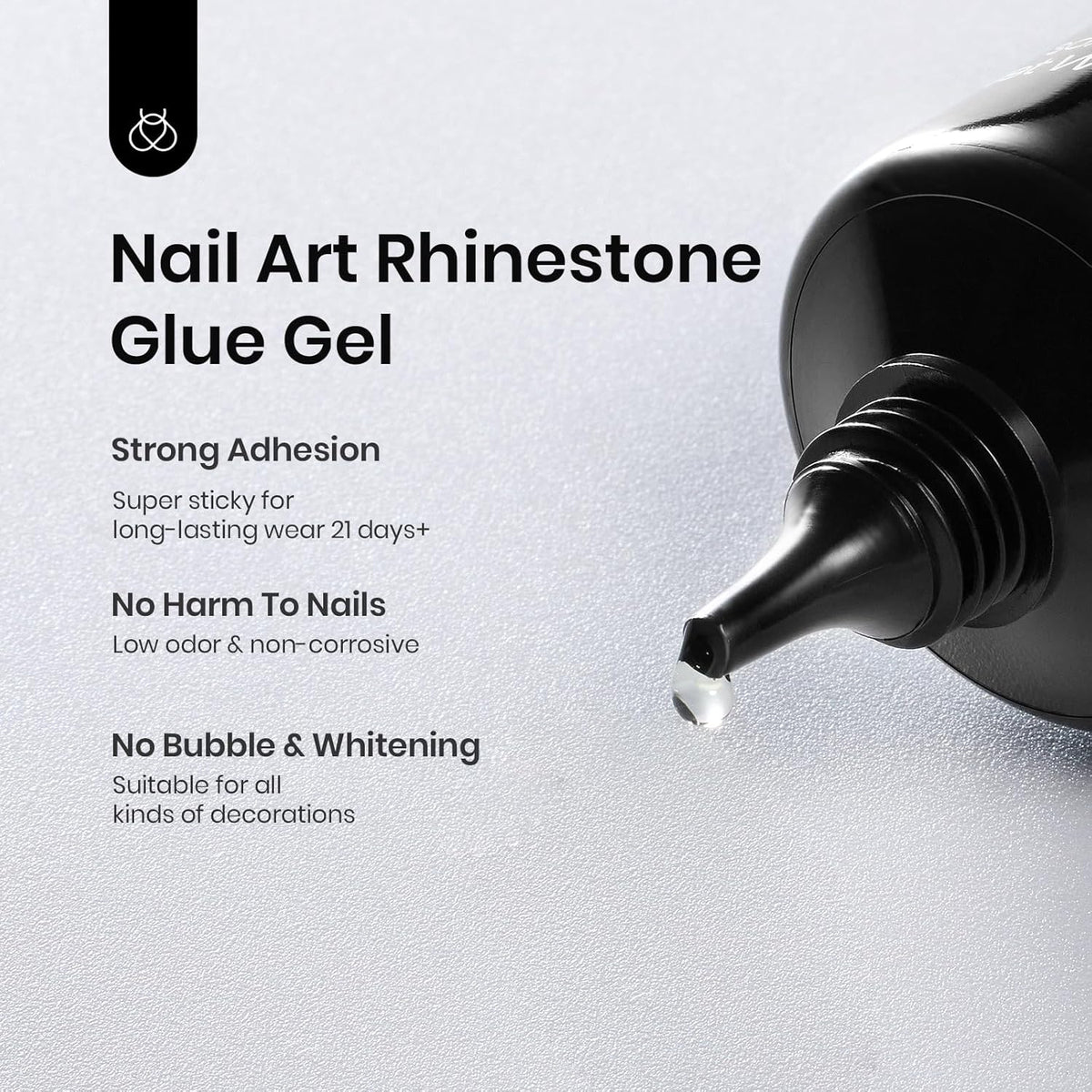 Beetles Rhinestone Glue for Nails, Gel Nail Glue for Nail Charms Decoration Super Strong Bling Gem