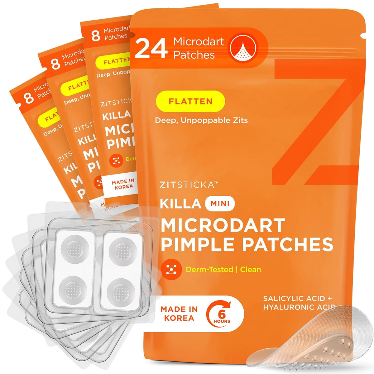 ZitSticka Killa Pimple Patches for Face - World's Most Potent Pimple Patch with Fast-Acting