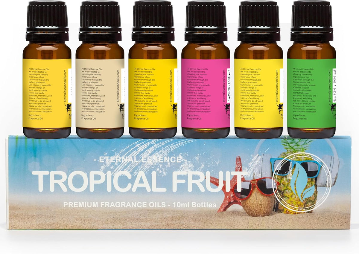 Eternal Essence Oils Tropical Fruit Set of 6 Premium Fragrance Oils - Includes Mango, Coconut
