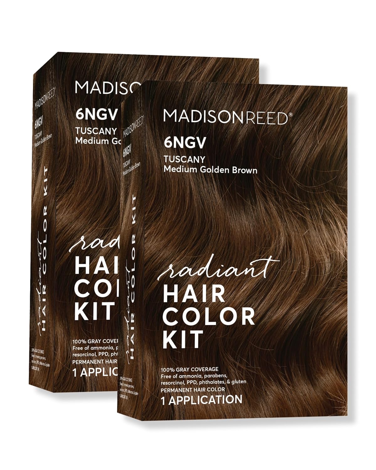Madison Reed Radiant Hair Color Kit | 6NGV Medium Golden Brown (Tuscany Brown) for 100% Gray Hair