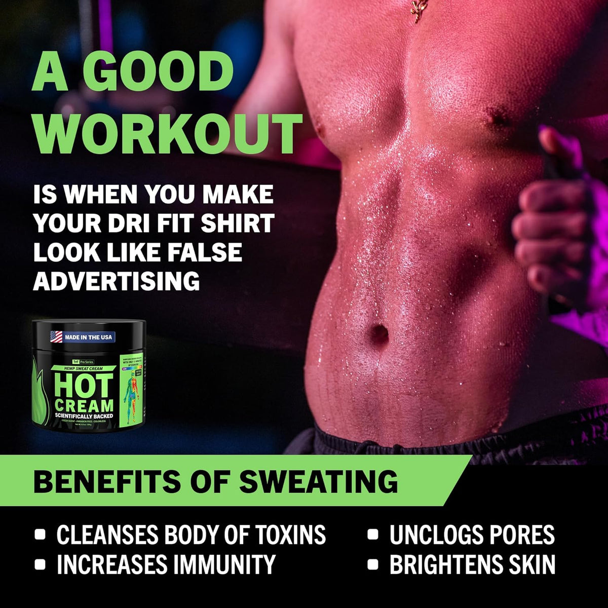 TNT Pro Ignite Sweat Cream – Pre-Workout Hot Gel for Firming & Tightening