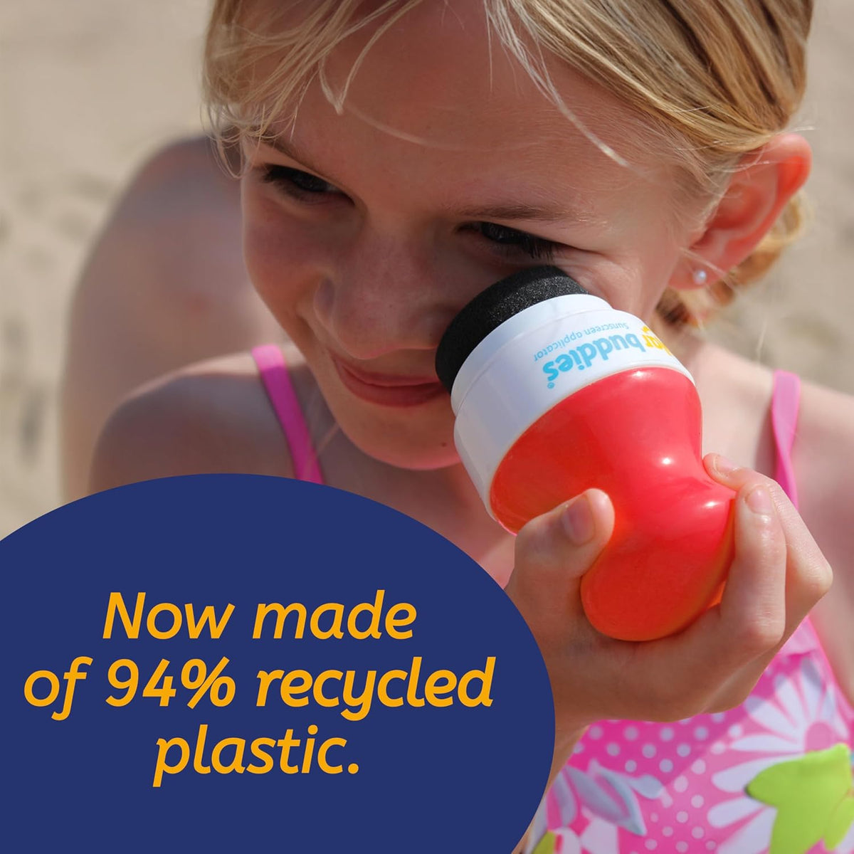 Solar Buddies Bag Bundle & Carabina Clip - Full Red - Refillable Roll on Sponge Sunscreen, Suncream