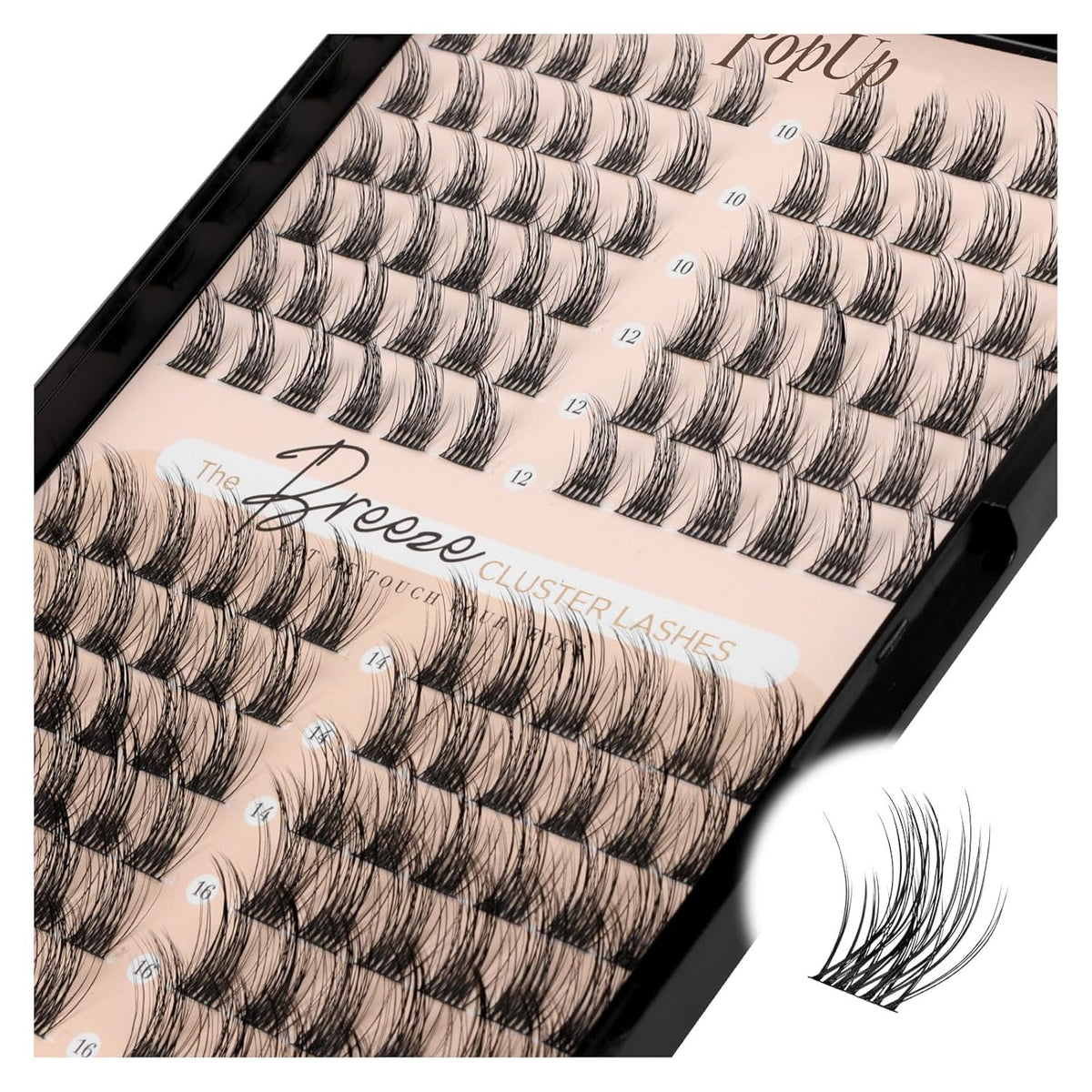 PopUp Lash Clusters 144 Pcs Cluster Lashes DIY Cluster Eyelash Extensions Mega Volume Reusable