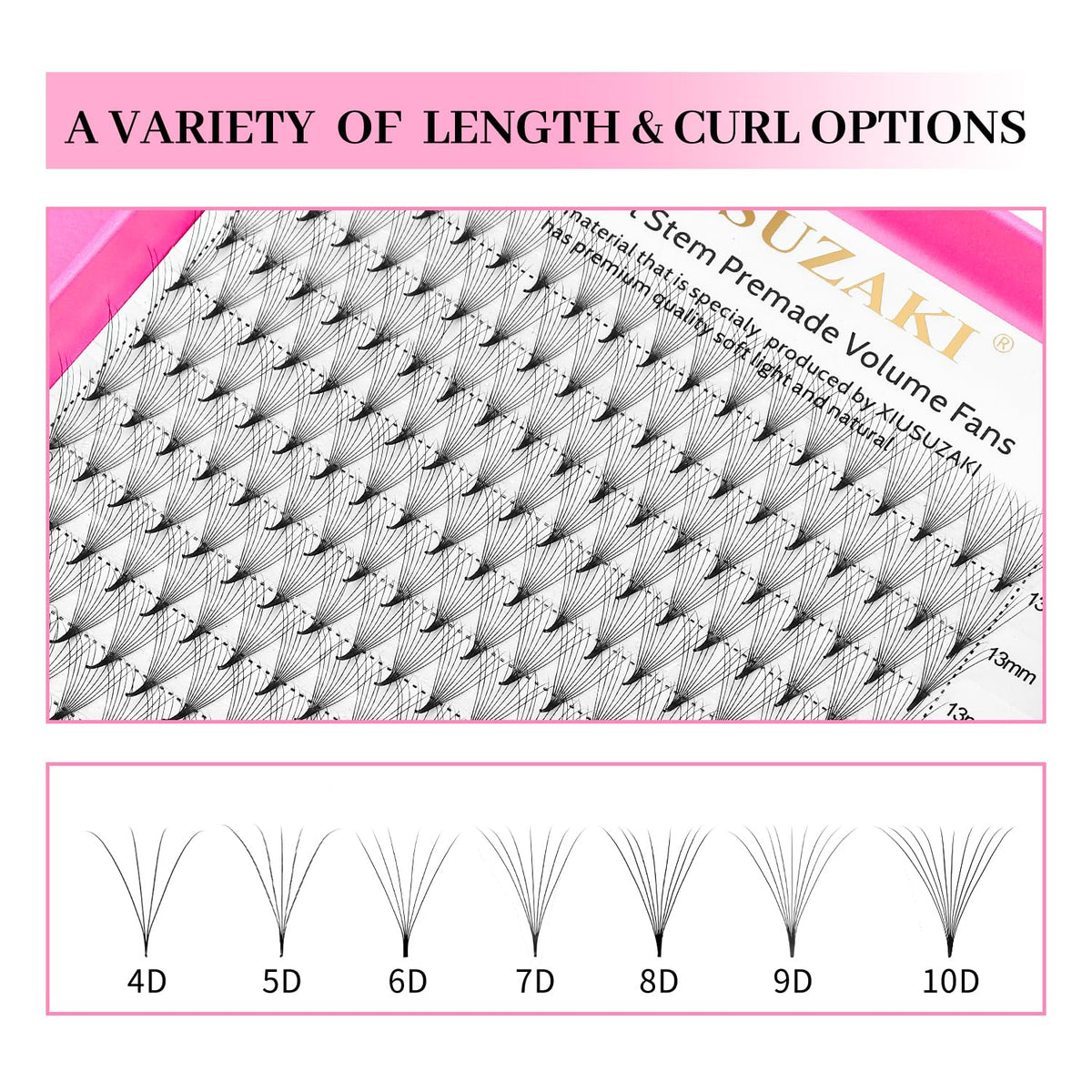 Premade Fans Eyelash Extensions 14D Volume Lash Extensions 0.07 Thickness Eyelash Extension D Curl