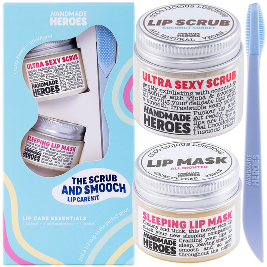 100% Natural Lip Scrub and Lip Mask, Vegan Conditioning Coconut Lip Exfoliator - Gentle Exfoliant