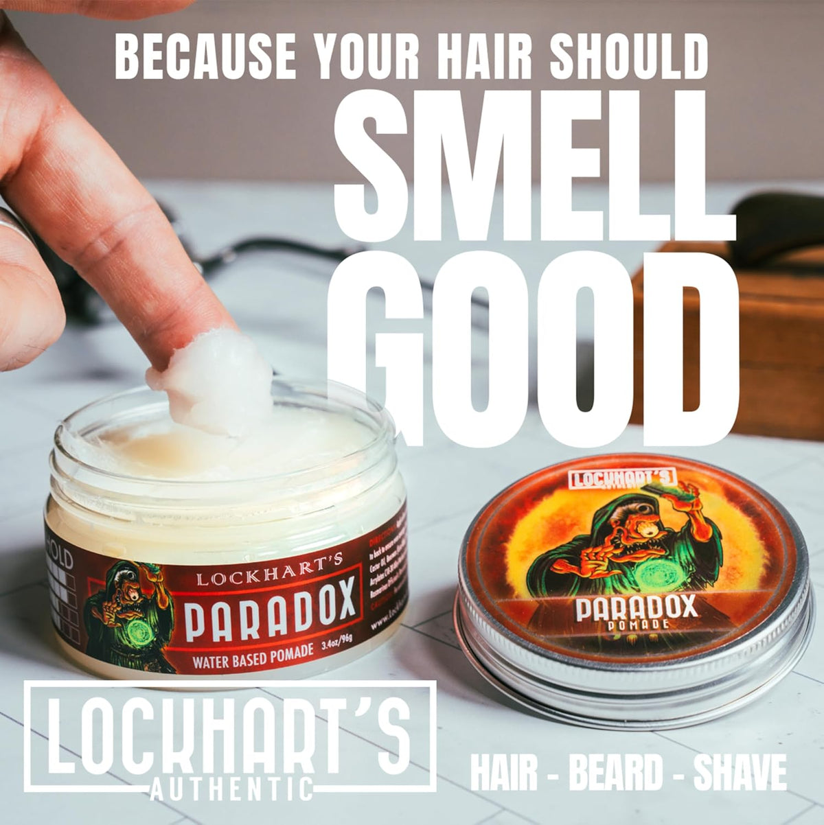 Lockhart’s Paradox Water-Based Pomade - Handcrafted Water-Based Pomade for Men - Highly Nourishing