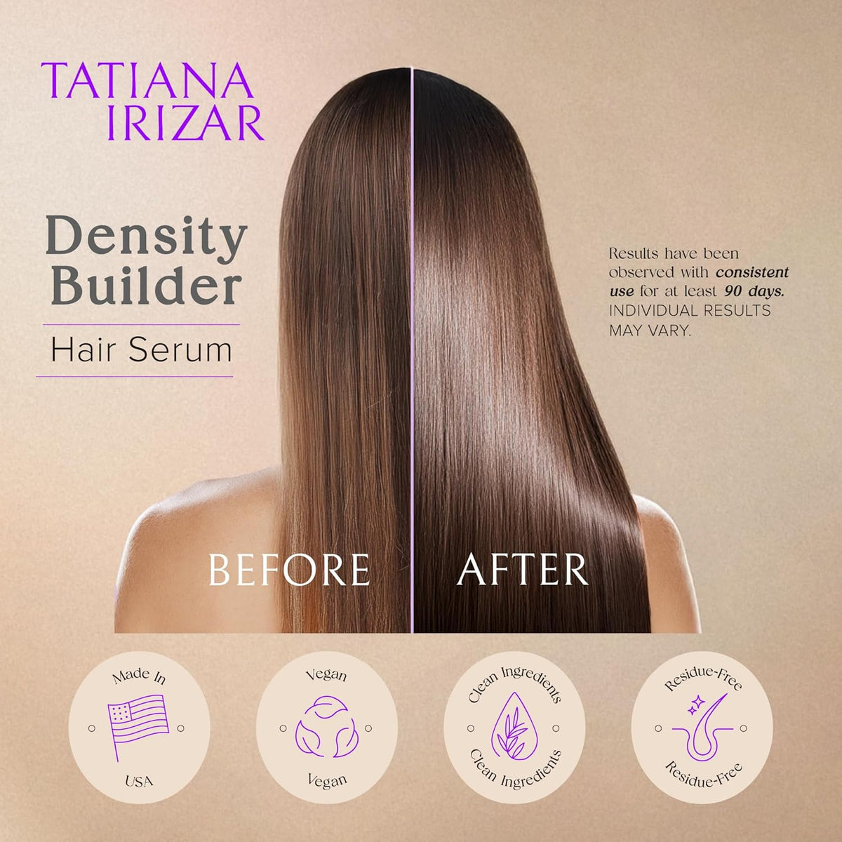 Hair Thickening Serum - Hair Density Serum Builder for Women Made in USA 30ml - Clinically Proven