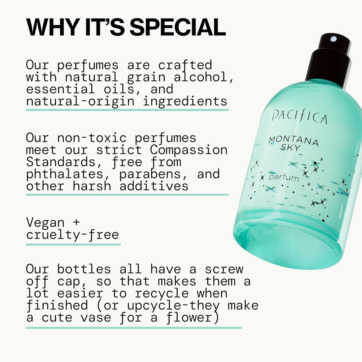 Pacifica Montana Sky Spray Perfume – Clean Vegan Fragrance for Women with Cedarwood & Sage