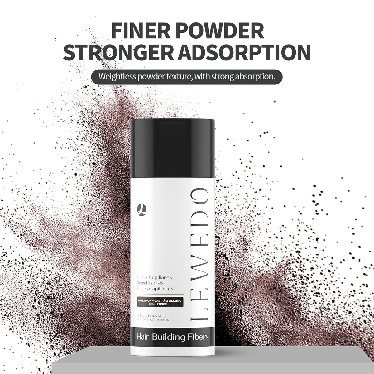 Hair Building Fibers 25G with Precision Spray Applicator - Electrostatic Adsorption for Instant