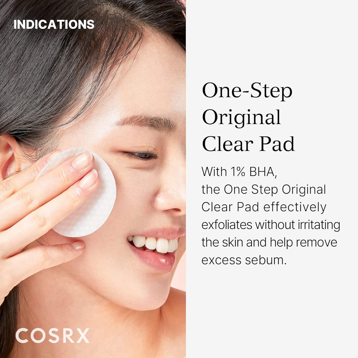 COSRX BHA Toner Pads, 70 Sheets, Exfoliating Pads for Dead Skin & Blackheads, Minimize Pores