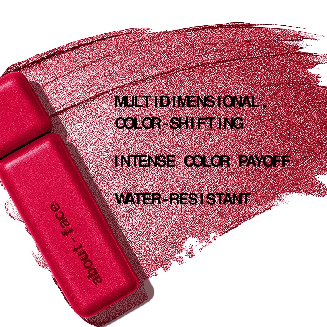 aboutface Fractal Glitter Eye Paint Cherie – Smudge-Proof, Long-Lasting Liquid Eyeshadow – Intense