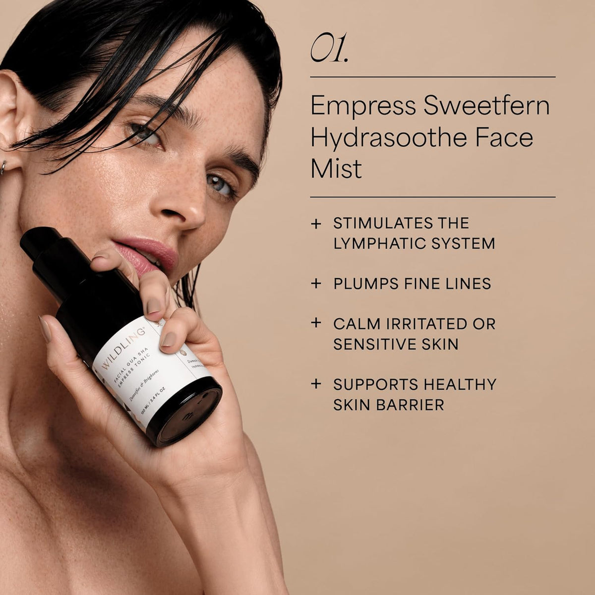 WILDLING Empress Facial Gua Sha Set I Facial Massage Tool + Facial Toner + Facial Oil to Lift