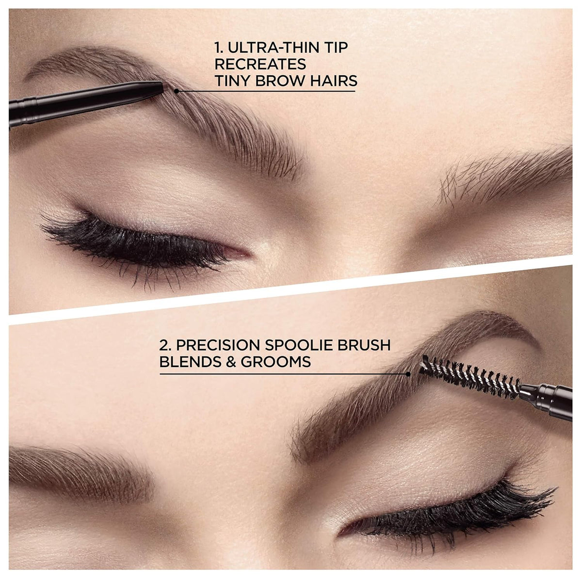 L'Oreal Paris Makeup Brow Definer Waterproof Eyebrow Pencil, Ultra-Fine Mechanical Pencil, Draws