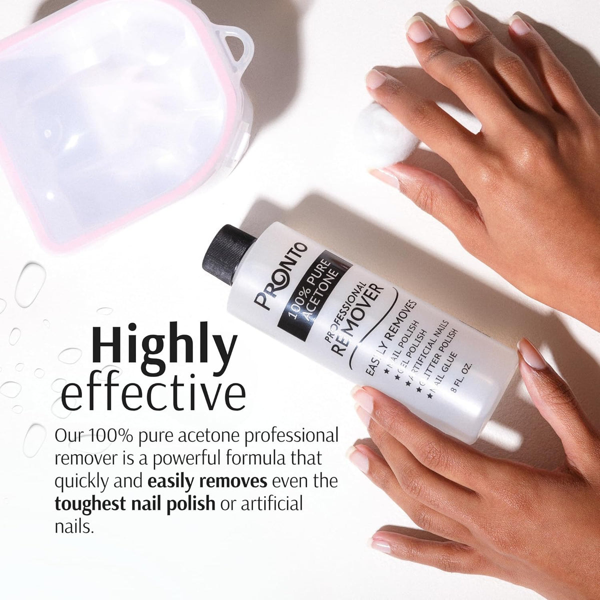 Pronto 100% Acetone Gel Nail Polish Remover - Polish Remover for Nails | Acetone Nail Polish