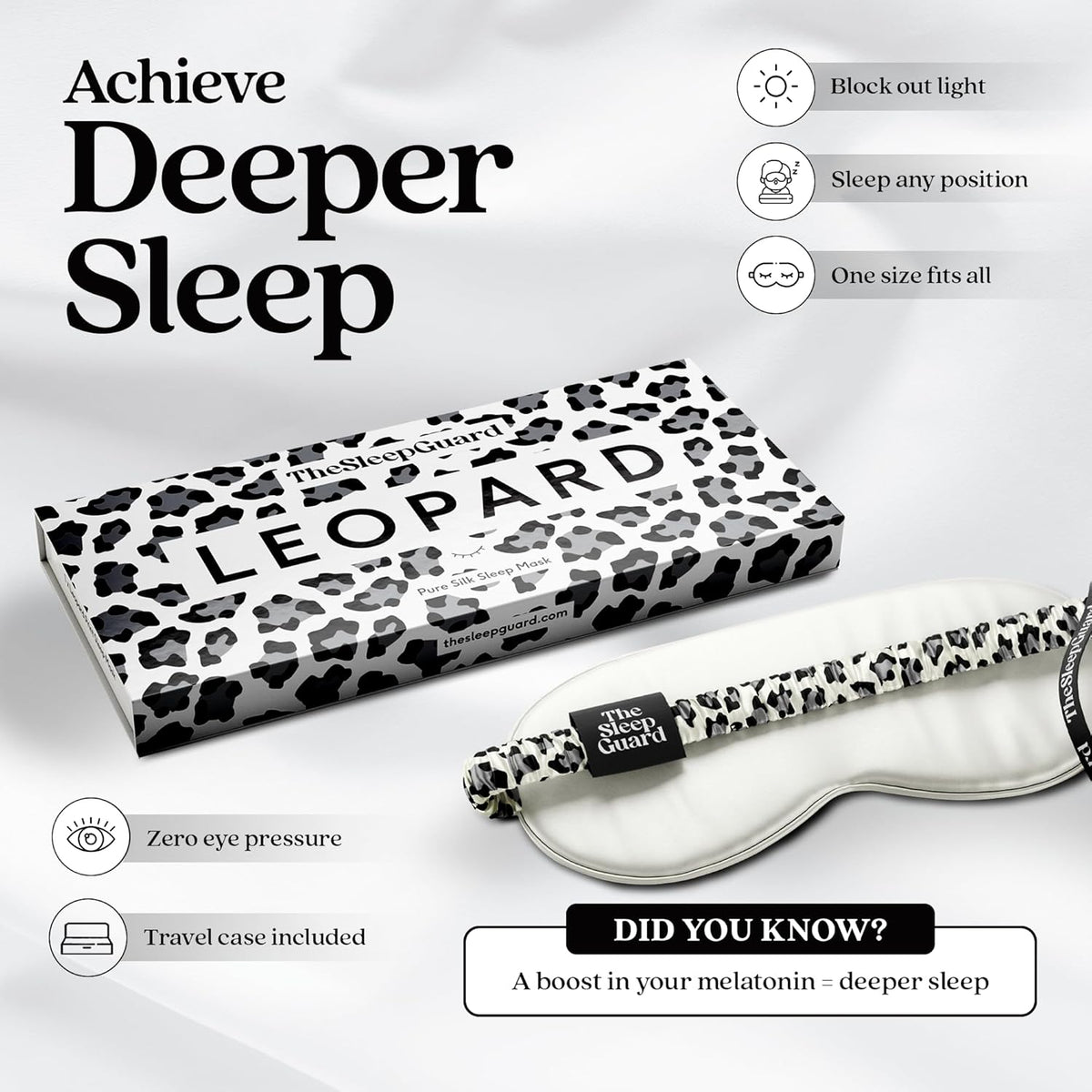 Pure Silk Sleep Mask [100% 6A Mulberry Silk, 22 Momme] Light Blocking Travel Essentials. Eye Masks
