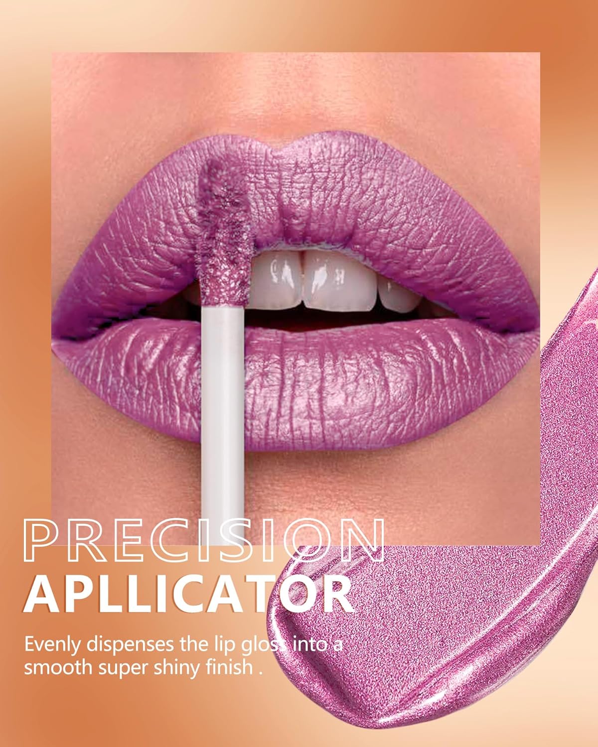 MAKI YIKA Pink Lipstick for Women Metallic Lipsticks Glitter Long Lasting Lipstick No Smudge No