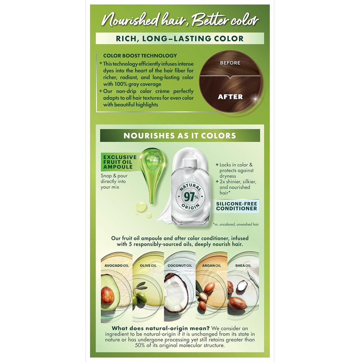 Garnier Hair Color Nutrisse Nourishing Creme, 535 Medium Golden Mahogany Brown (Chocolate Caramel)