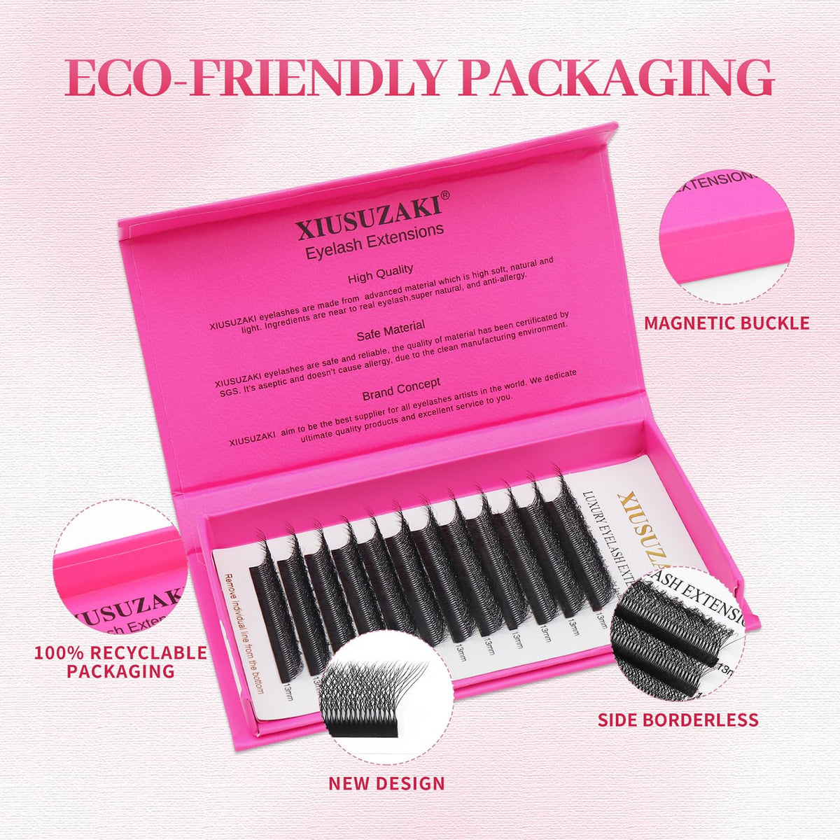 W Lash Extensions 8D Eyelash Extensions W Shape 0.07mm Thickness D Curl Mix 8-15mm Premade Fans