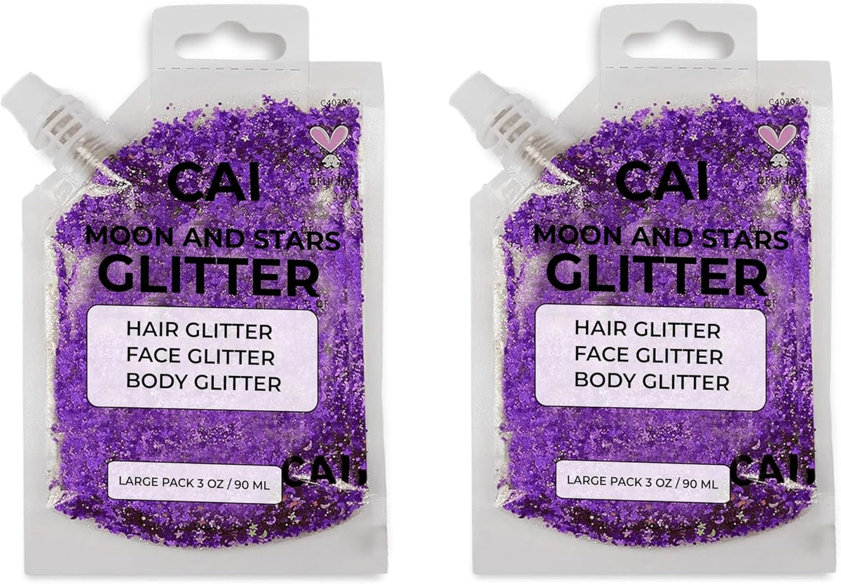 Face, Body & Hair Glitter Gel – Halloween Glitter for Kids and Women – 3 Oz Cosmetic-Grade Gel