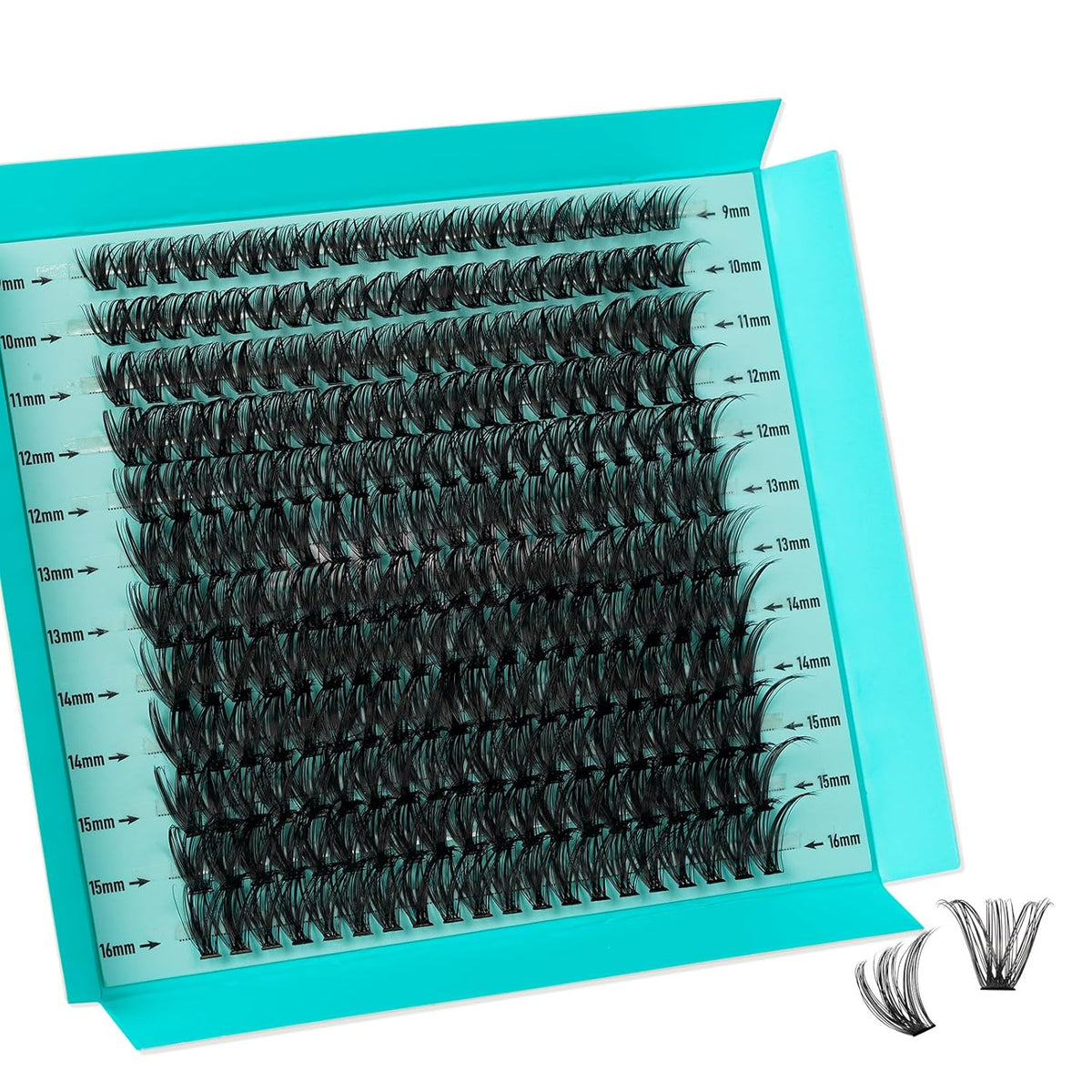 Lash Clusters 240pcs Eyelashes Cluster Individual Wispy Lashes Thin Band for D Curl Lash Extension