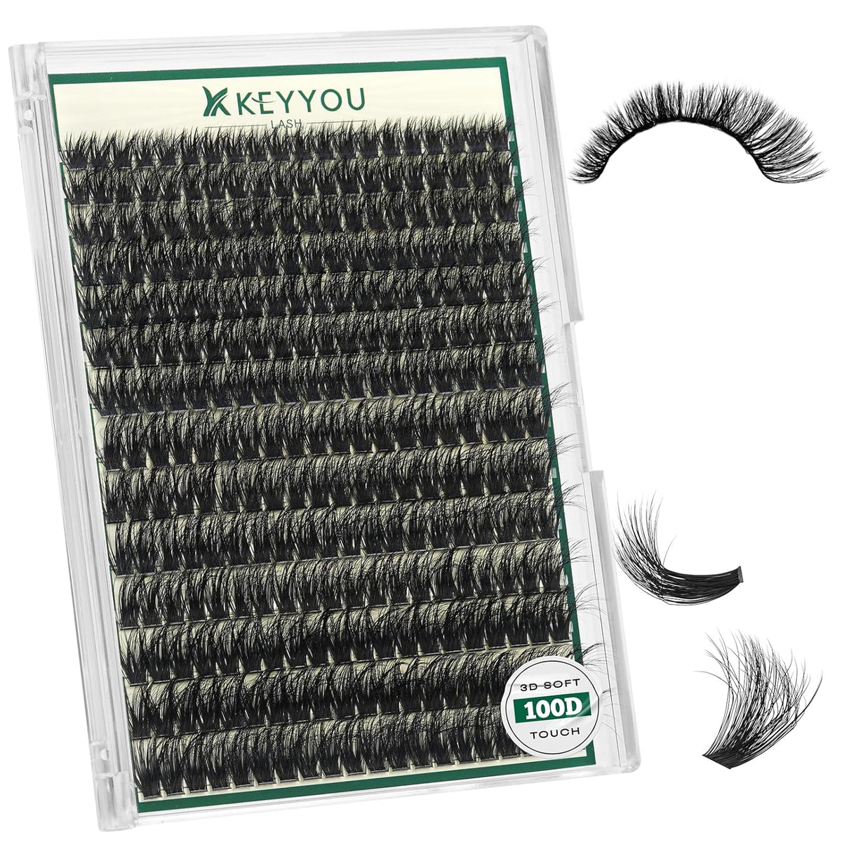 Clusters 3D Effect Eyelash Clusters 280pcs 100D D Curl 9-18MIX Individual Lashes Wispy Lashes