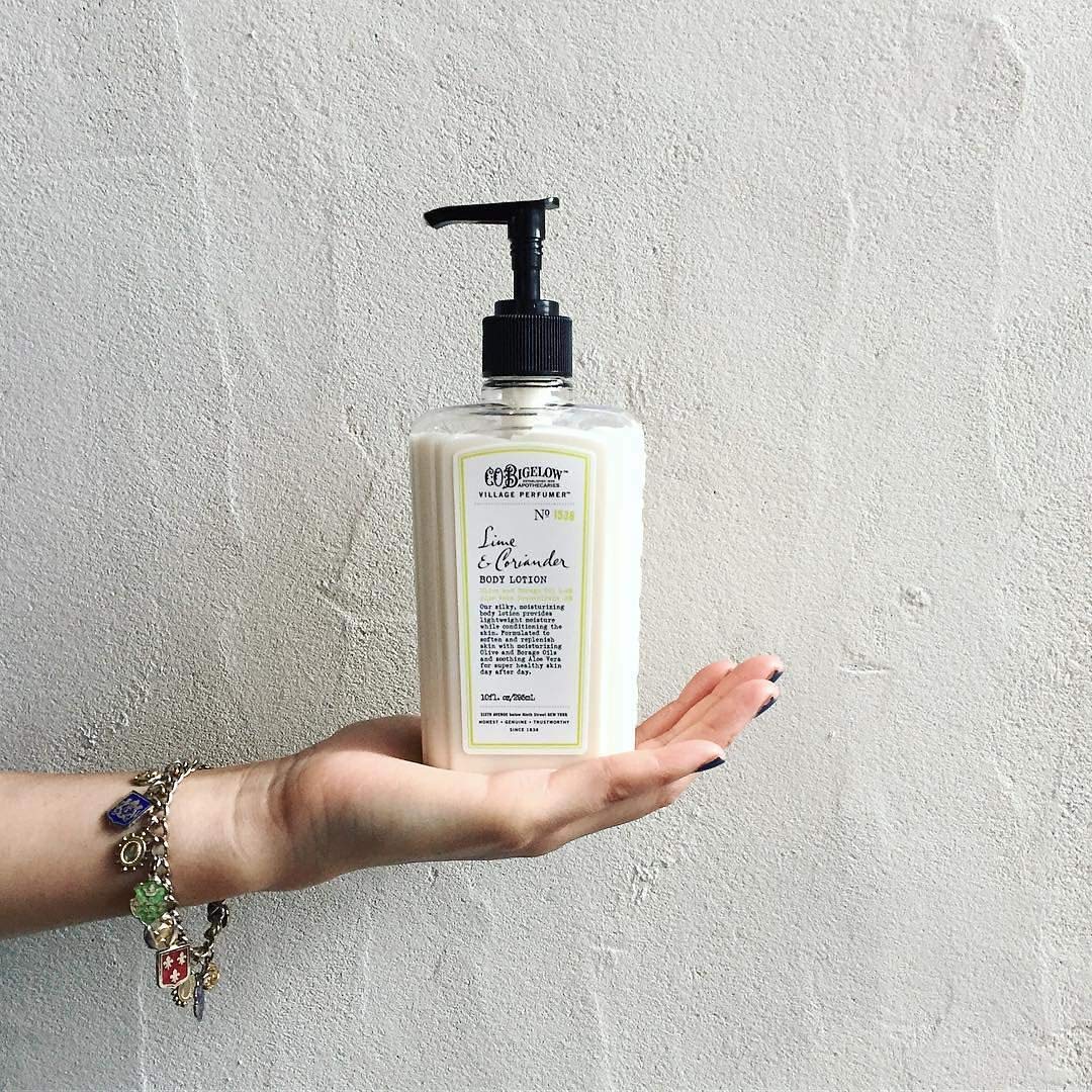 C.O. Bigelow Lime Coriander Body Lotion, Village Perfumer Moisturizing Body Lotion with Aloe Vera