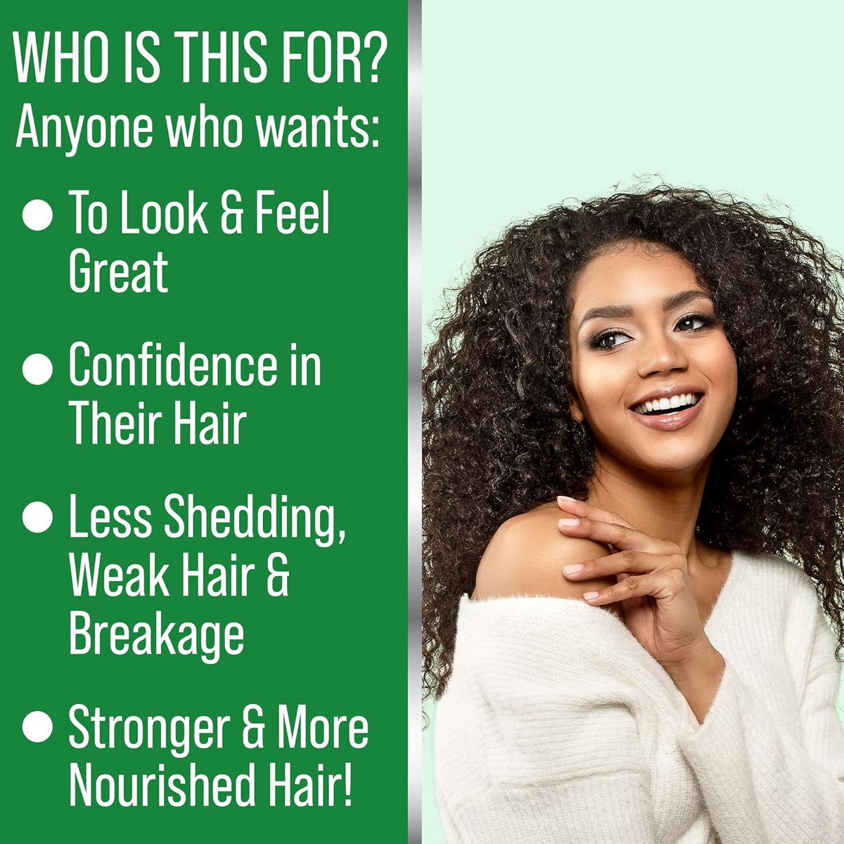 Biotin + Peppermint + Rice Water Spray For Hair Growth. Vegan Leave In Conditioner For Women, Men.