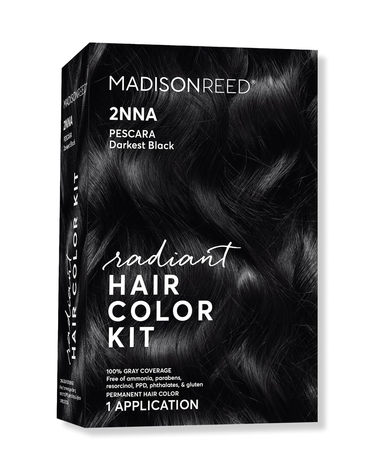 Madison Reed Radiant Hair Color Kit | 2NNA Darkest Cool Black with Ash Undertones (Pescara Black)