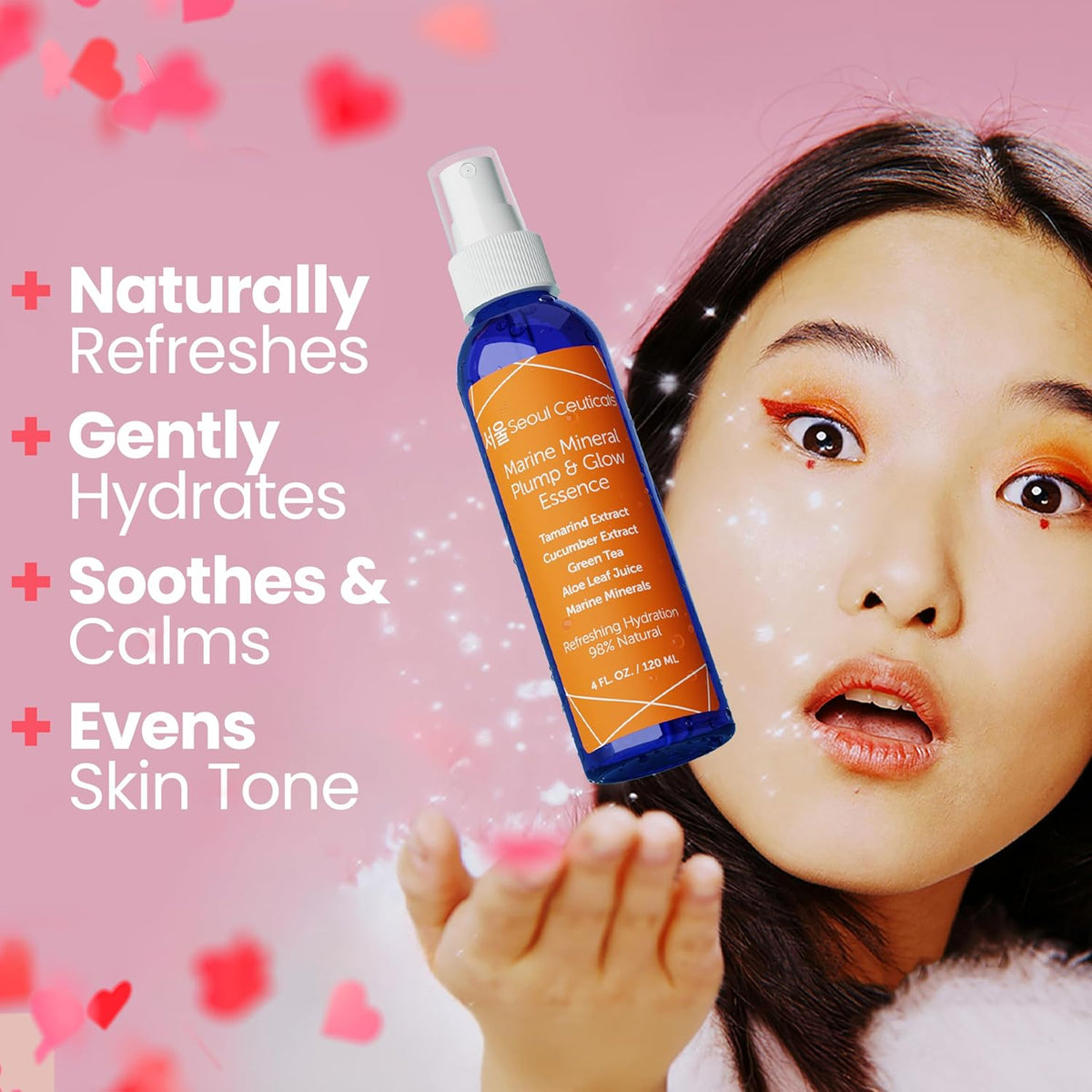 SeoulCeuticals Korean Skin Care Essence Toner - K Beauty Skincare Spray Mist For Face Contains