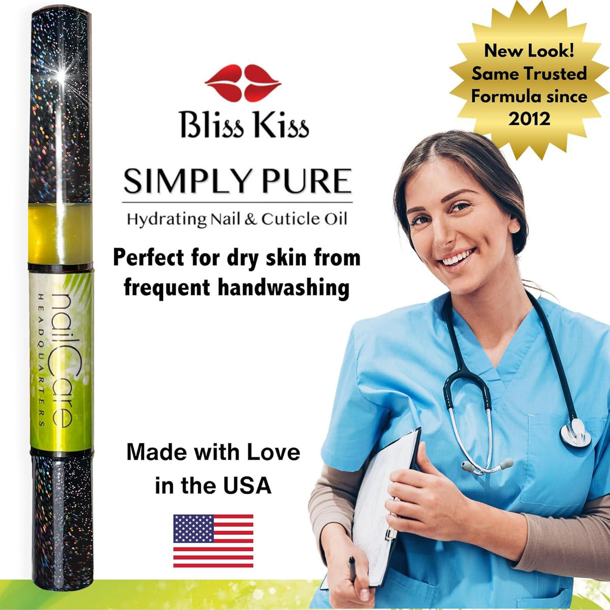 Nail Care Headquarters Simply Pure Cuticle Oil Pen for Nails - Nail Strengthener & Growth Oil and