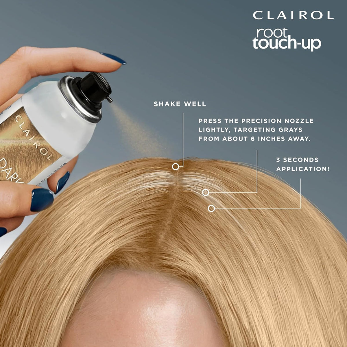 Clairol Root Touch-Up by Nice'n Easy Temporary Hair Coloring Spray, Light Brown Hair Color, Pack of