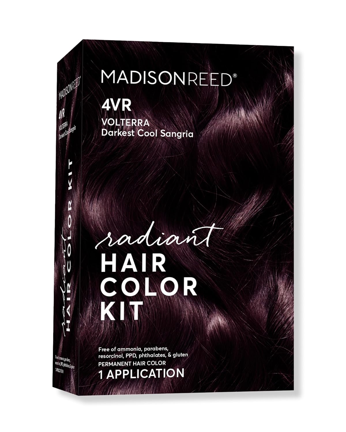Madison Reed Radiant Hair Color Kit | 4VR Darkest Cool Sangria (Volterra Amethyst) for 100% Gray