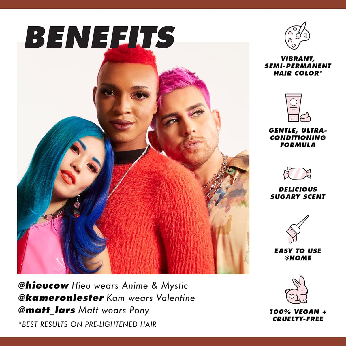 Lime Crime Full Coverage Unicorn Hair Dye, Butterscotch - Damage-Free Semi-Permanent Hair Color