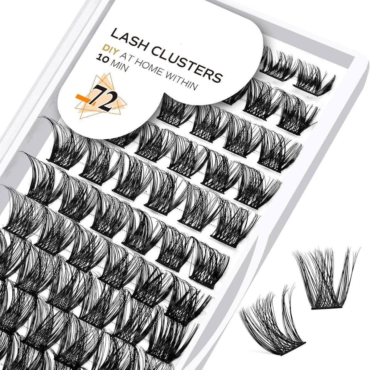 Lash Clusters B05 D Curl 8-16mm DIY Eyelash Extensions 72 Clusters Lashes B&Qaugen Fluffy