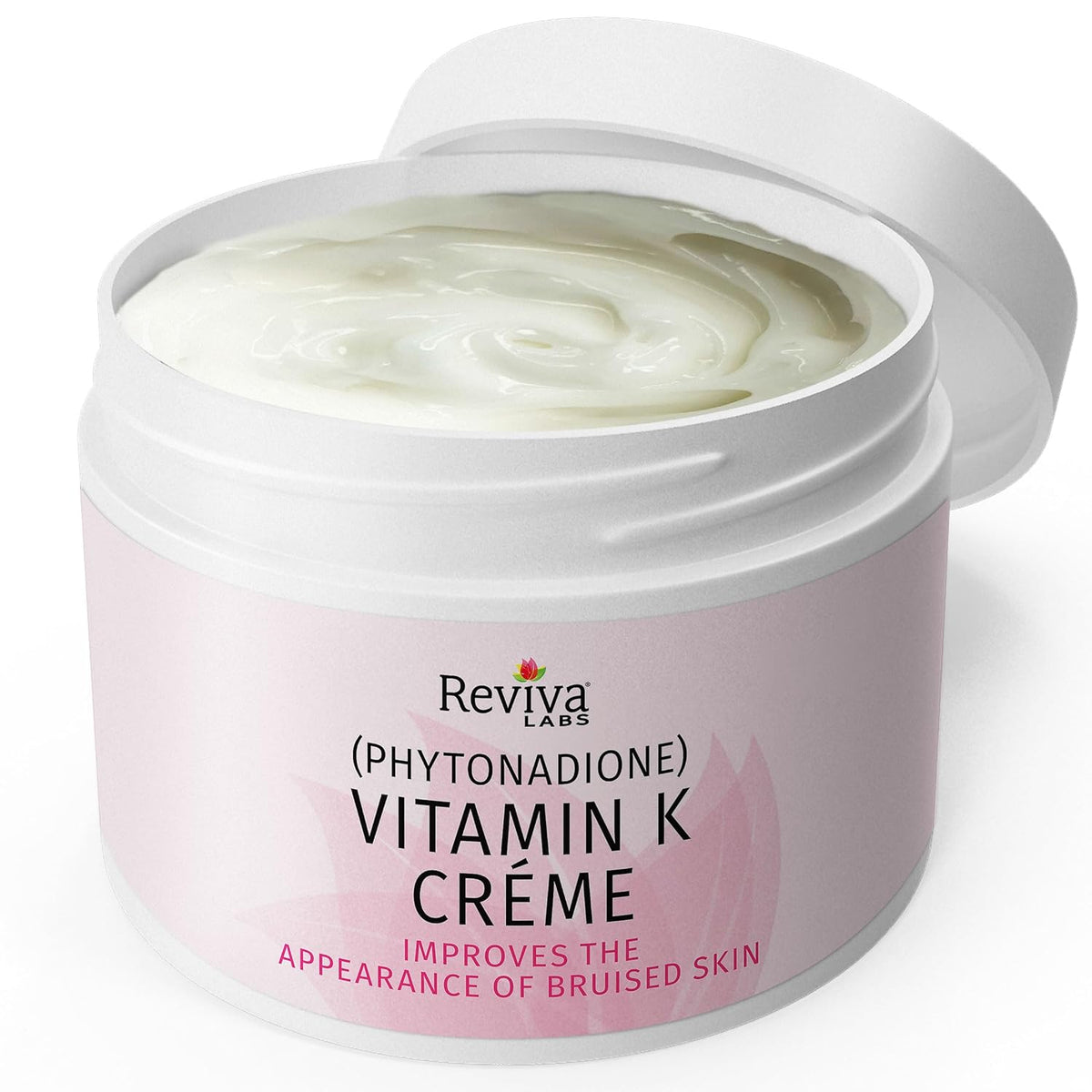 Reviva Labs Vitamin K Crème for Bruising, Under-Eye Dark Circles, and Wrinkles with Soybean Oil and