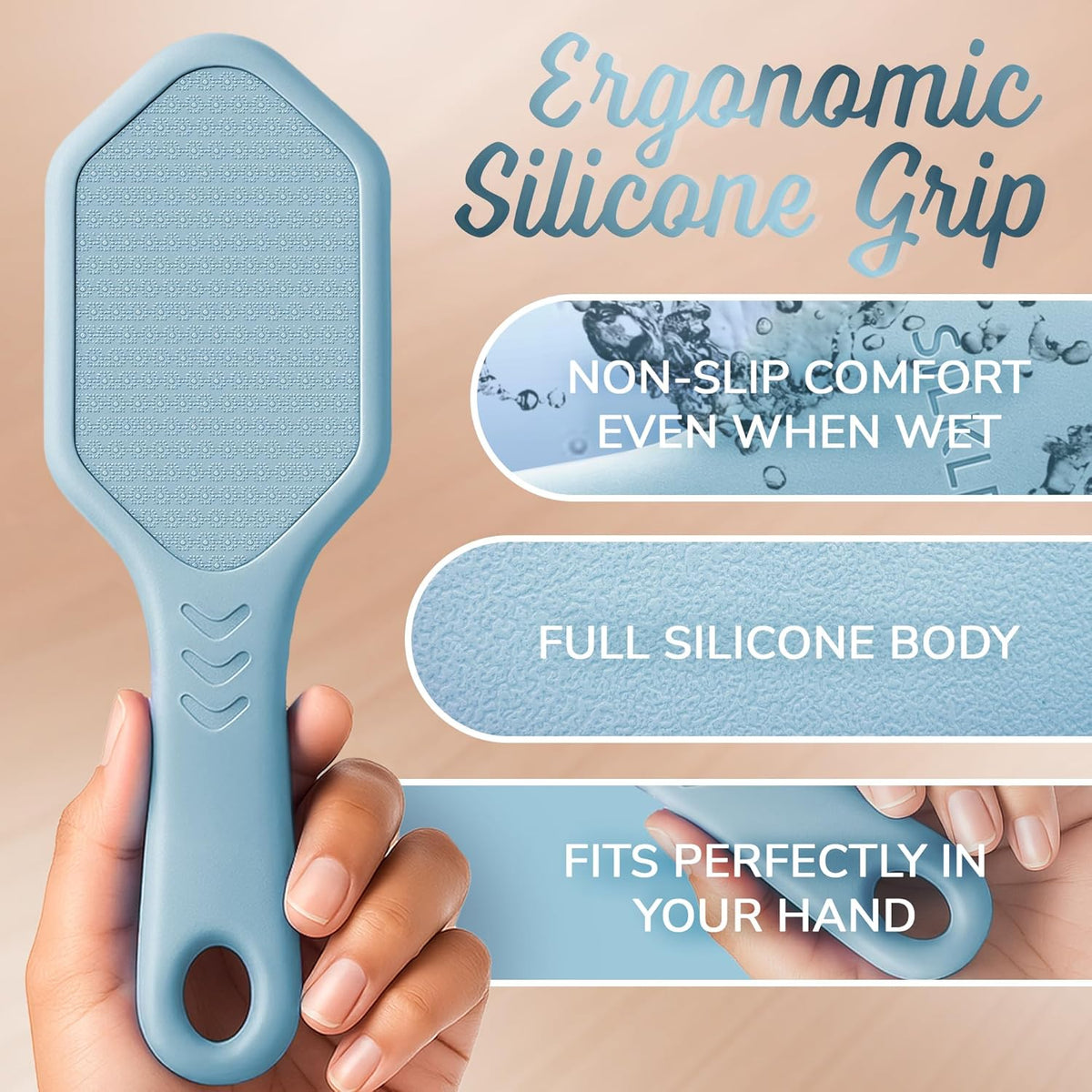 Silicone Foot Callus Remover - Nano Glass Foot File for Dead Skin and Cracked Heels - Callus