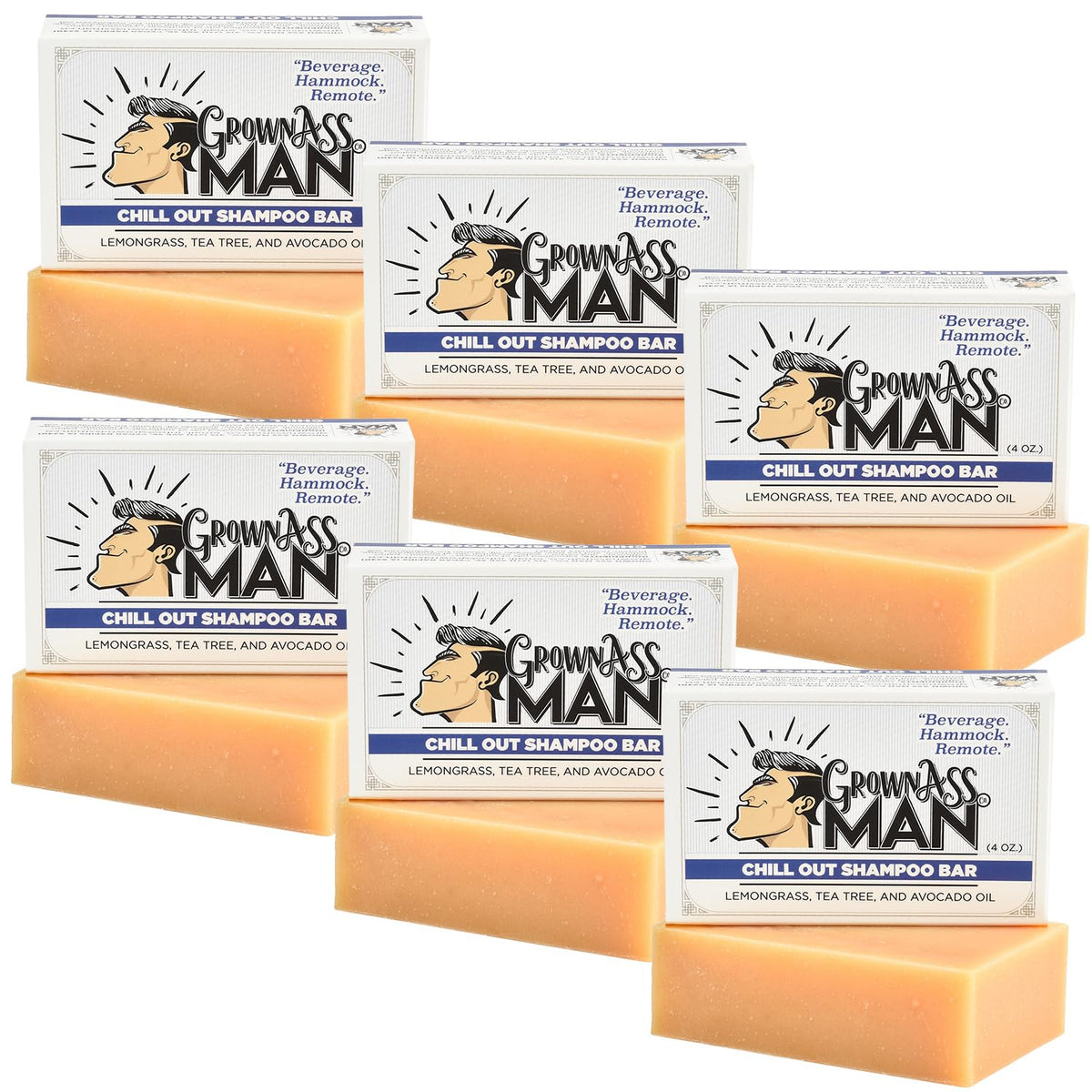 Solid Shampoo Bar Rich Lather 3 in 1: Hair, Beard & Body Wash - Plastic Free & Eco-Friendly