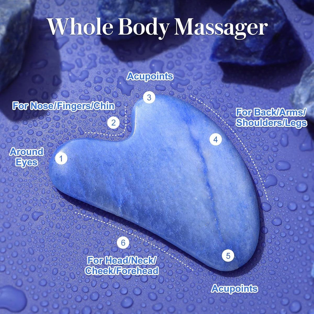 Gua Sha Facial Tools Guasha Tool Gua Sha Jade Stone for Face Skincare Facial Body Tensions Reduce