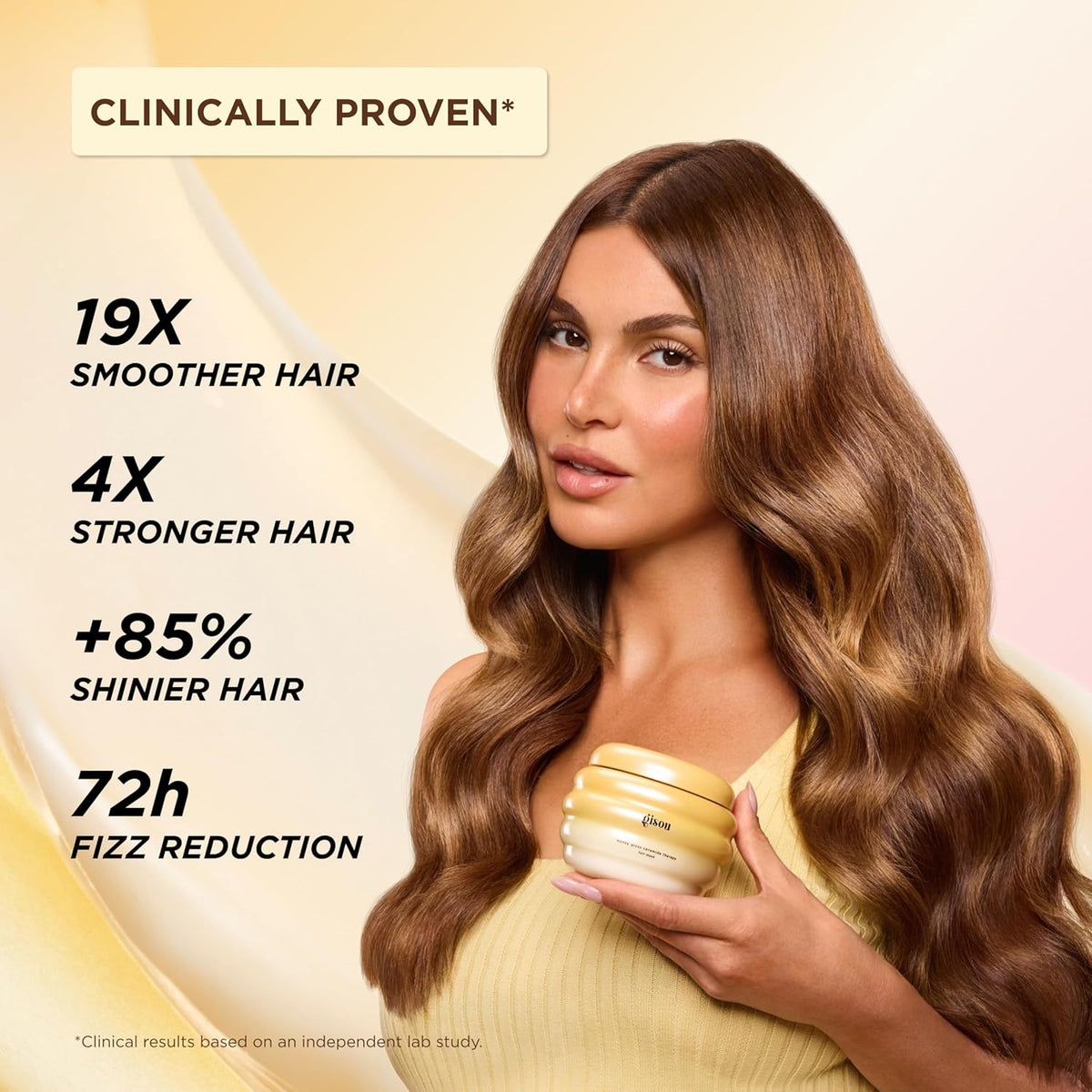 Gisou Honey Gloss Ceramide Therapy Hair Mask, Deep Hydration & Repair, Mirsalehi Honey, Ceramides &
