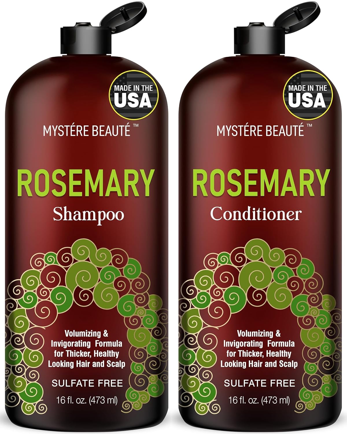 Rosemary Shampoo and Conditioner for Hair Growth, Sulfate Free Organic Rosemary Oil Shampoo De