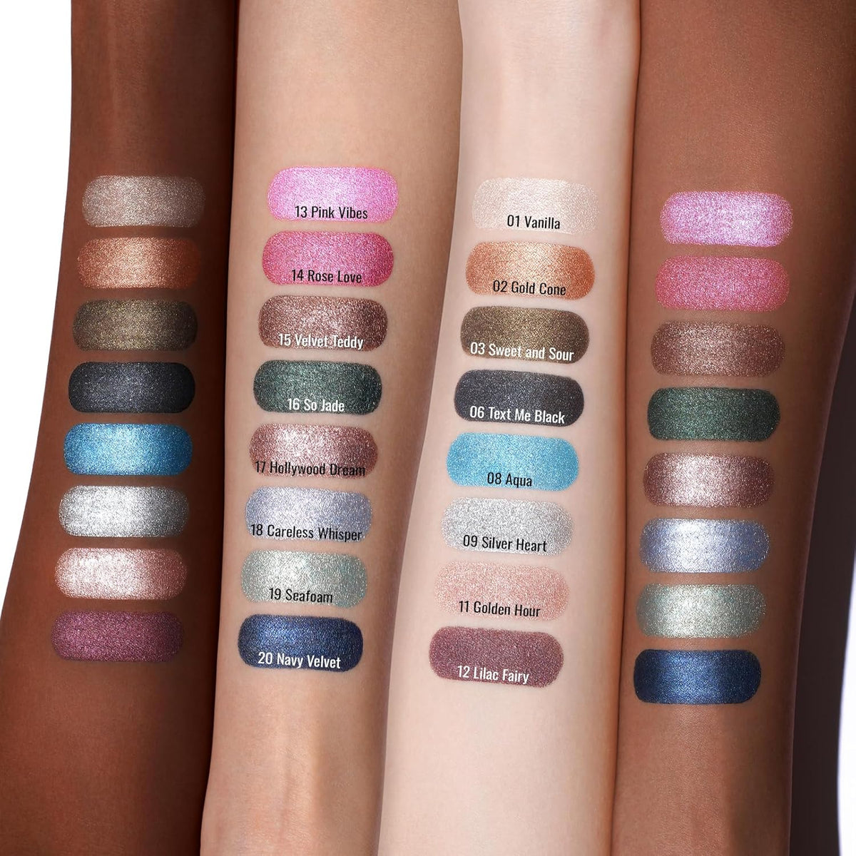 Oulac Waterproof Eye Shadow Stick Smooth and Long Lasting, Shimmering Glitter Finish, Blendable