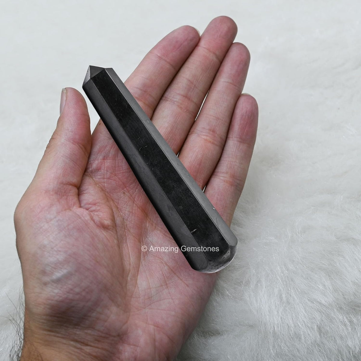 Amazing Gemstone Shungite Crystal Wand Massage Stick - Pelvic Wand Gua Sha for Adults - Crystals